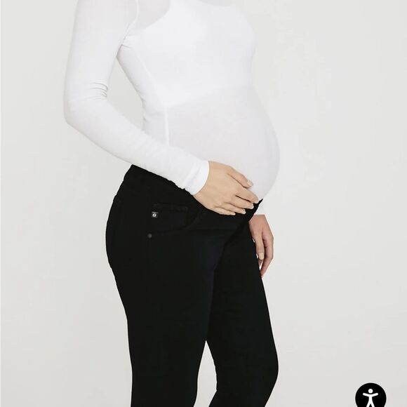 AG MATERNITY PRIMA Cigarette Leg Black Size 24 - Picture 3 of 11